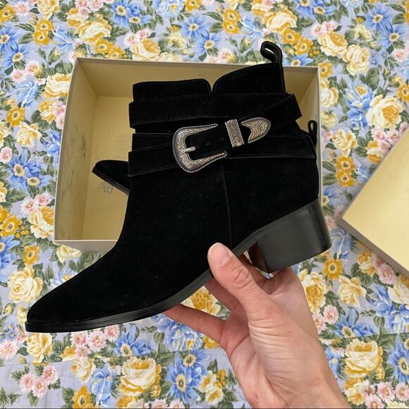 Marc Fisher Yandi Suede Ankle Buckle Boots size 6 - Picture 2 of 8